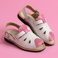 Sandália Xô Boi Masla infantil Rosa com Branco